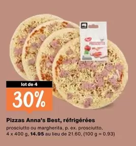 Pizzas r
efroidies prosciutto ou margherita