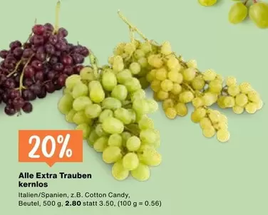 Alle Extra Trauben kernlos