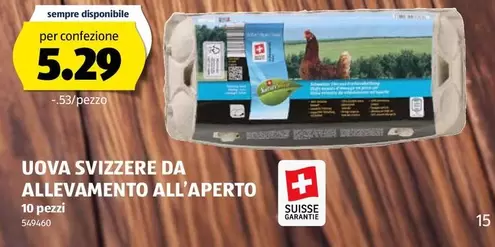 Uova Svizzere da Allevamento all'Aperto