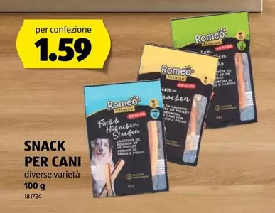 SNACK PER CAni diverse variet
100 g
181724