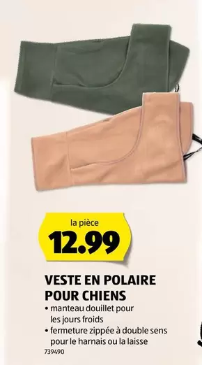 VESTE EN POLAIRE POUR CHIENS