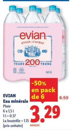 Evian - Eau min
rale Plate