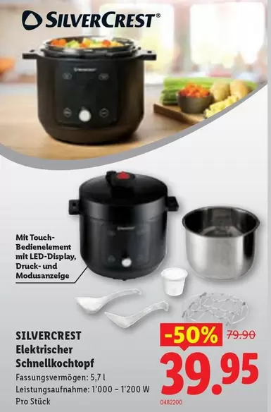Elektrischer Schnellkochtopf