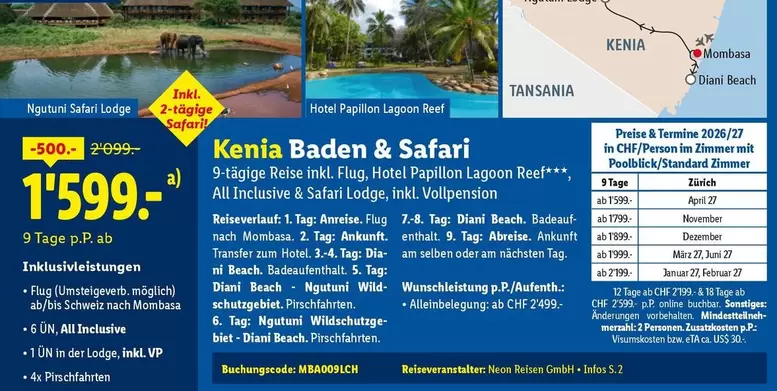 Baden - Kenia  & Safari