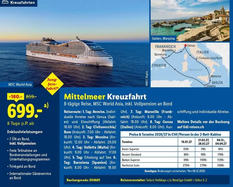 Mittelmeer Kreuzfahrt
