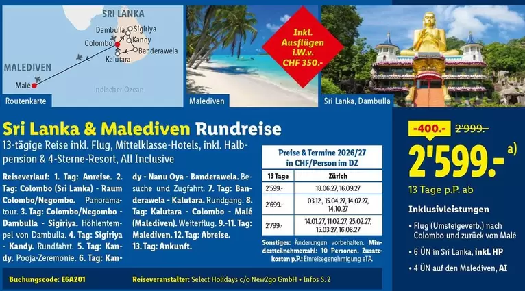 Hp - Sri Lanka & Malediven Rundreise
