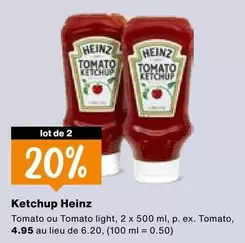 Ketchup Tomato ou Tomato light