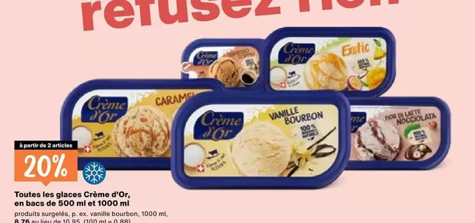 Toutes les glaces