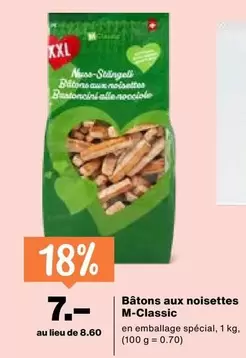 Bâtons aux noisettes