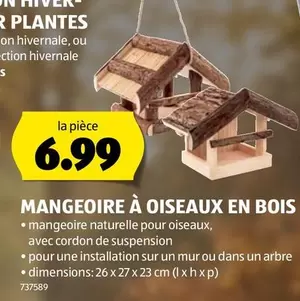 MANGEQIRE À OISEAUX EN BOIS