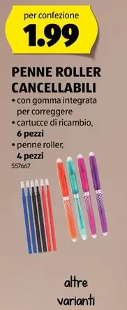 PENNE ROLLER CANCELLABILI