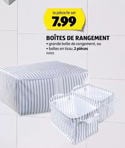 BOÎTES DE RANGEMENT • grande boîte de rangement, ou • boîtes en tissu, 2 pièces 267923