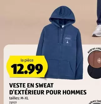 VESTE EN SWEAT D'EXTÉRIEUR POUR HOMMES 737177