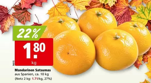 Mandarinen Satsumas