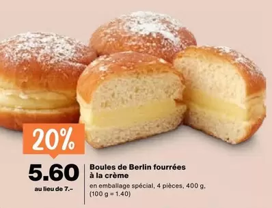 Boules de Berlin fourrées à la crème