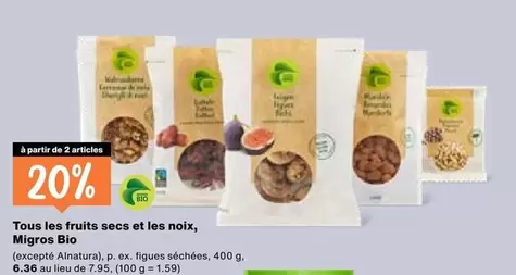 Tous les fruits secs et les noix