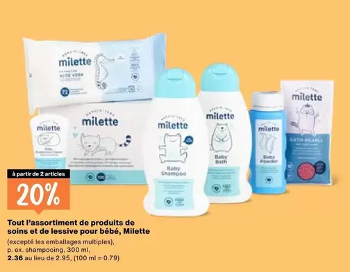 Produits de soins et de lessive pour bébé