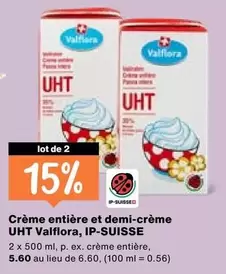 Crème entière et demi-crème UHT