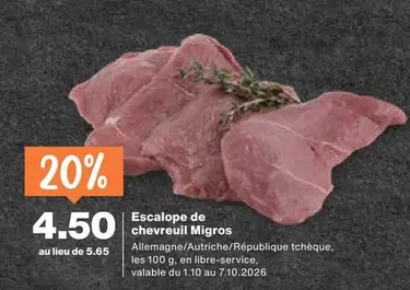 Escalope de chevreuil