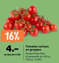 Tomates cerises en grappes