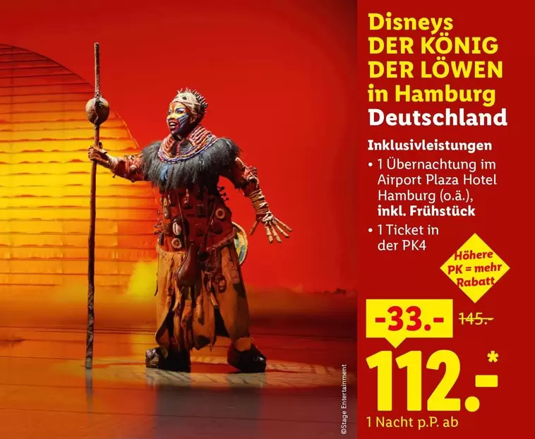 Disneys DER KÖNIG DER LÖWEN in Hamburg Deutschland