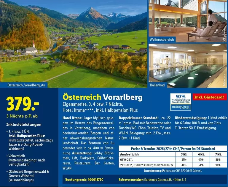 Österreich Vorarlberg Eigenanreise
