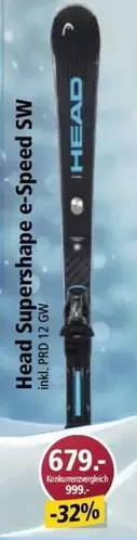 Head Supershape e-Speed SW inkl. PRD 12 GW