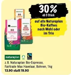 Wahl - Bio-Kaffees nach  oder im Trio