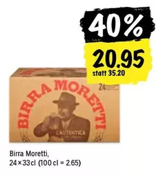 Birra Moretti, 24x33cl