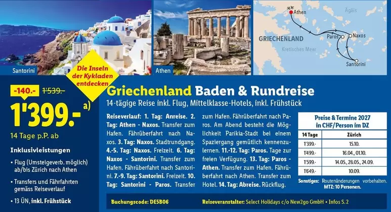 Athen - Griechenland Baden & Rundreise