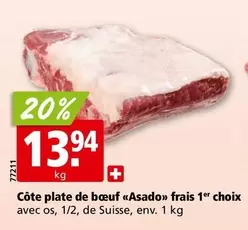 Côte plate de bœuf «Asado»