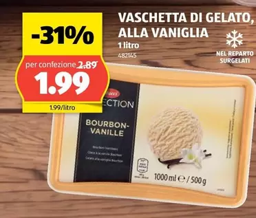 VASCHETTA DI GELATO, ALLA VANIGLIA