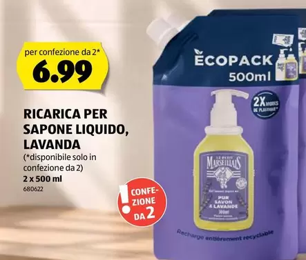 RICARICA PER SAPONE LIQUIDO, LAVANDA