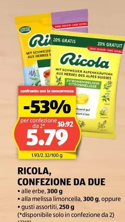 Ricola - Conf. da due