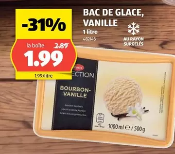 BAC DE GLACE, VANILLE