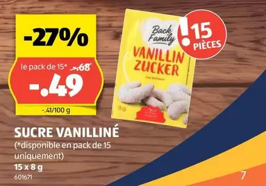 SUCRE VANILLINÉ