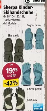 Kinder - -Skihandschuhe Gr. 98/104-122/128, 100% Polyester, div. Modelle