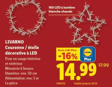 Couronne / étoile décorative à LED