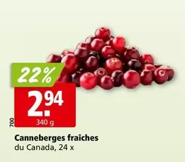 Canneberges fraîches