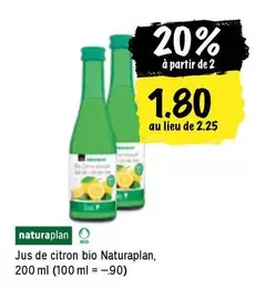 Jus de citron bio