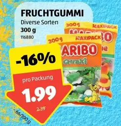 Haribo - FRUCHTGUMMI Diverse Sorten 300 g 116880