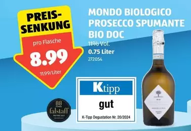 MONDO BIOLOGICO PROSECCO SPUMANTE BIO DOC