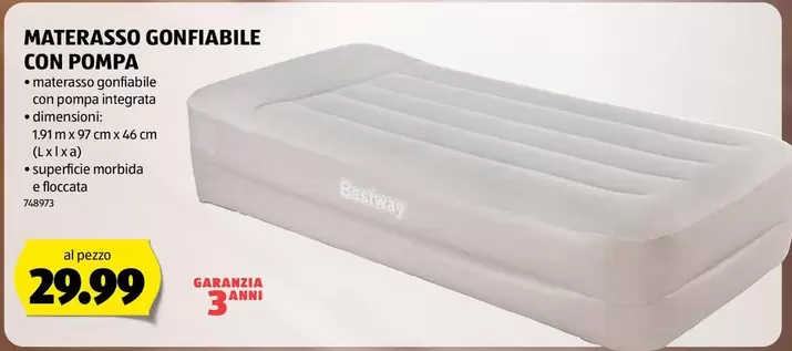 MATERASSO GONFIABILE CON POMPA