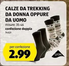 CALZE DA TREKKING DA DONNA OPPURE DA UOMO misure: 35-46 confezione doppia 744121