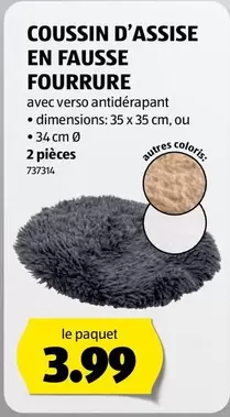COUSSIN D'ASSISE EN FAUSSE FOURRURE 737314