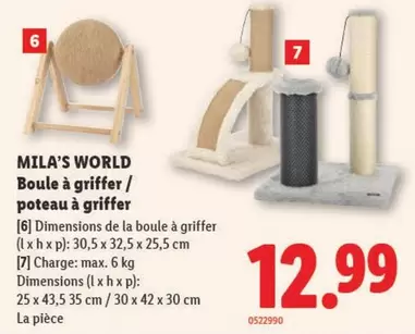 MILA'S WORLD Boule à griffer / poteau à griffer