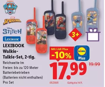 Marvel - LEXIBOOK Walkie-Talkie-Set, 2-tlg.