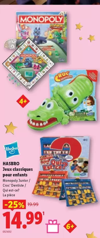 Monopoly - Junior / Croc' Dentiste / Qui est-ce?