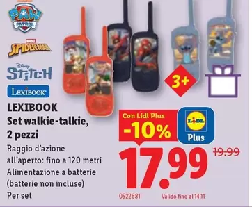 Marvel - LEXIBOOK Set walkie-talkie, 2 pezzi