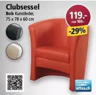 Clubssessel Bob Kunstleder